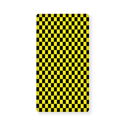 Yellow And Black Checkered Pattern Print Baby Crib Sheet