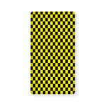 Yellow And Black Checkered Pattern Print Baby Crib Sheet