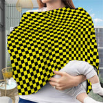Yellow And Black Checkered Pattern Print Baby Seat Cover