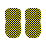 Yellow And Black Checkered Pattern Print Bar Stool Covers