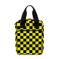 Yellow And Black Checkered Pattern Print Bible Tote Bag