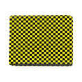 Yellow And Black Checkered Pattern Print Bifold Wallet