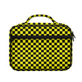 Yellow And Black Checkered Pattern Print Briefcase Bible Bag