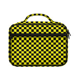 Yellow And Black Checkered Pattern Print Briefcase Bible Bag