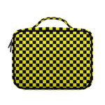 Yellow And Black Checkered Pattern Print Briefcase Bible Bag