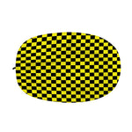 Yellow And Black Checkered Pattern Print Car Side Mirror Covers