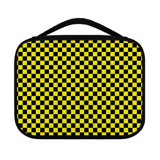 Yellow And Black Checkered Pattern Print Classic Bible Case