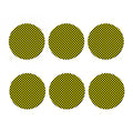 Yellow And Black Checkered Pattern Print Coaster Set