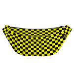 Yellow And Black Checkered Pattern Print Fanny Pack