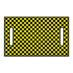 Yellow And Black Checkered Pattern Print Golf Cart Seat Cover