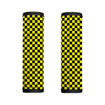 Yellow And Black Checkered Pattern Print Handle Covers
