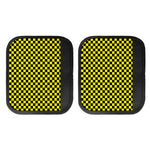 Yellow And Black Checkered Pattern Print Handle Covers