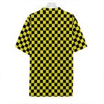 Yellow And Black Checkered Pattern Print Hawaiian Shirt