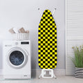 Yellow And Black Checkered Pattern Print Ironing Board Cover
