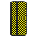 Yellow And Black Checkered Pattern Print Refrigerator Handle Covers
