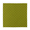 Yellow And Black Checkered Pattern Print Silk Bandana
