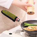Yellow And Black Checkered Pattern Print Skillet Handle Cover