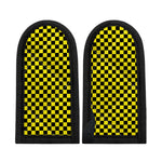 Yellow And Black Checkered Pattern Print Skillet Handle Cover