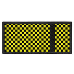 Yellow And Black Checkered Pattern Print Trifold Wallet