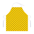 Yellow And Black Dart Pattern Print Adjustable Apron