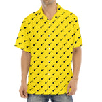 Yellow And Black Dart Pattern Print Aloha Shirt