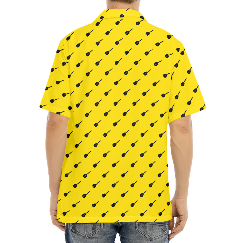 Yellow And Black Dart Pattern Print Aloha Shirt