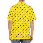 Yellow And Black Dart Pattern Print Aloha Shirt