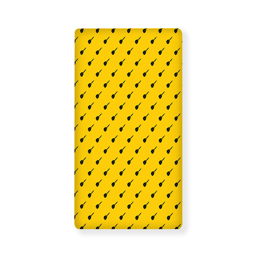 Yellow And Black Dart Pattern Print Baby Crib Sheet