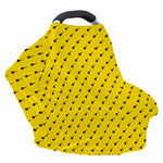 Yellow And Black Dart Pattern Print Baby Seat Cover