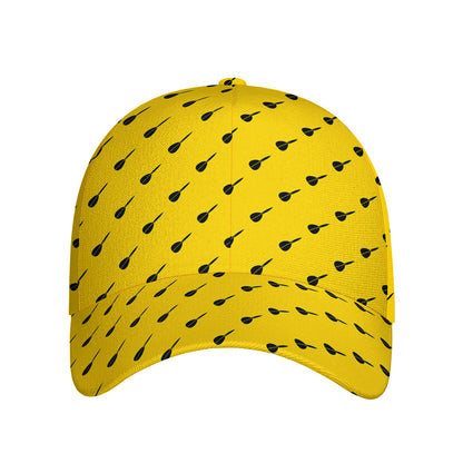 Yellow And Black Dart Pattern Print Baseball Cap