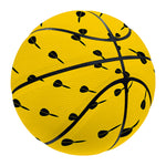 Yellow And Black Dart Pattern Print Basketball