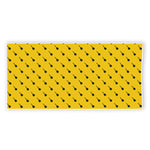 Yellow And Black Dart Pattern Print Beach Towel
