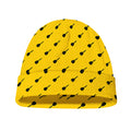 Yellow And Black Dart Pattern Print Beanie