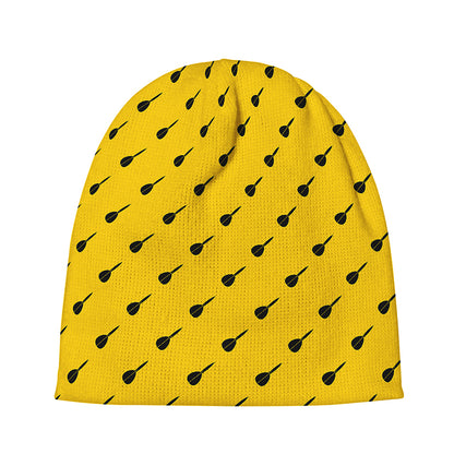 Yellow And Black Dart Pattern Print Beanie
