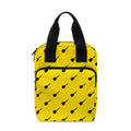 Yellow And Black Dart Pattern Print Bible Tote Bag