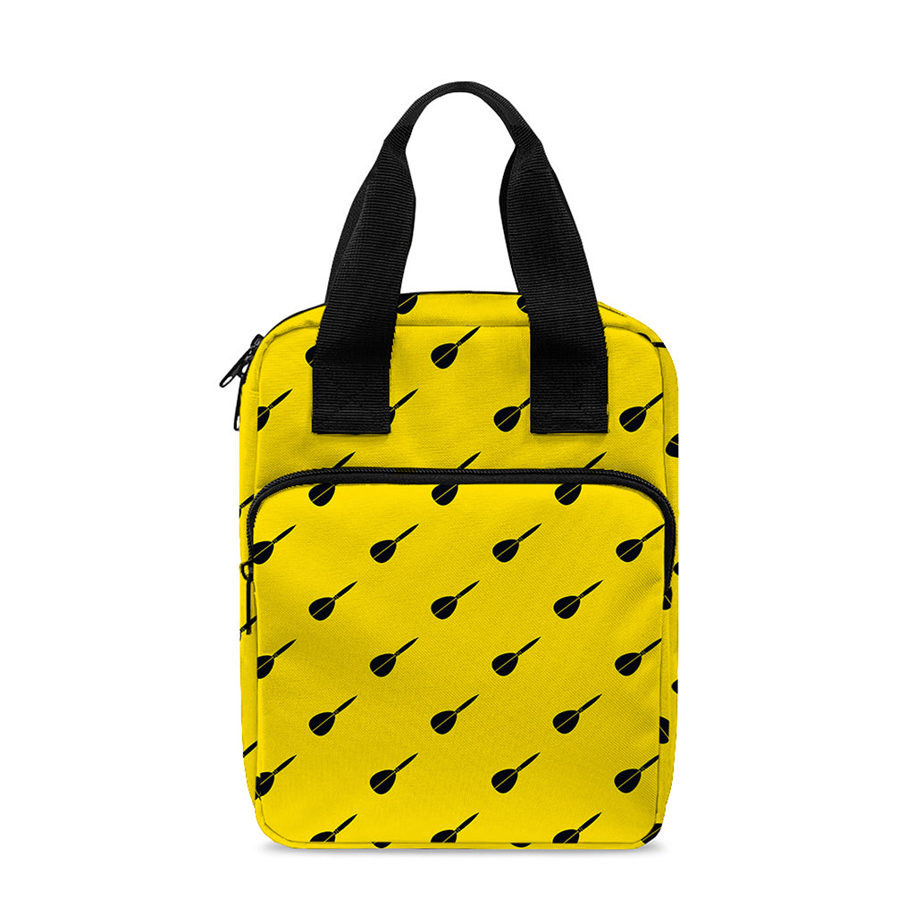 Yellow And Black Dart Pattern Print Bible Tote Bag