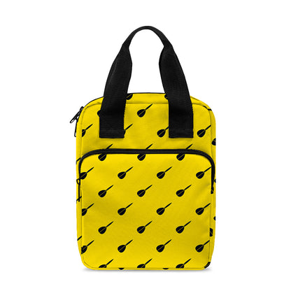 Yellow And Black Dart Pattern Print Bible Tote Bag