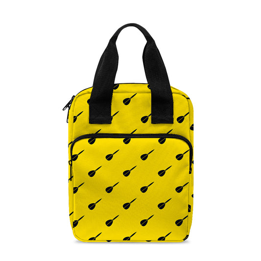 Yellow And Black Dart Pattern Print Bible Tote Bag