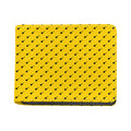 Yellow And Black Dart Pattern Print Bifold Wallet