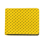 Yellow And Black Dart Pattern Print Bifold Wallet