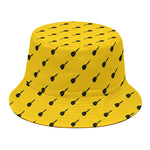 Yellow And Black Dart Pattern Print Bucket Hat