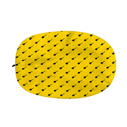 Yellow And Black Dart Pattern Print Car Side Mirror Covers