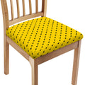 Yellow And Black Dart Pattern Print Chair Cushion Cover