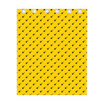 Yellow And Black Dart Pattern Print Curtain