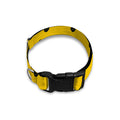 Yellow And Black Dart Pattern Print Dog Collar