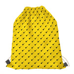 Yellow And Black Dart Pattern Print Drawstring Bag
