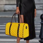 Yellow And Black Dart Pattern Print Duffle Bag