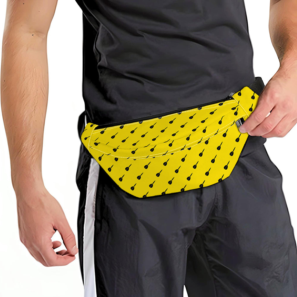 Yellow And Black Dart Pattern Print Fanny Pack