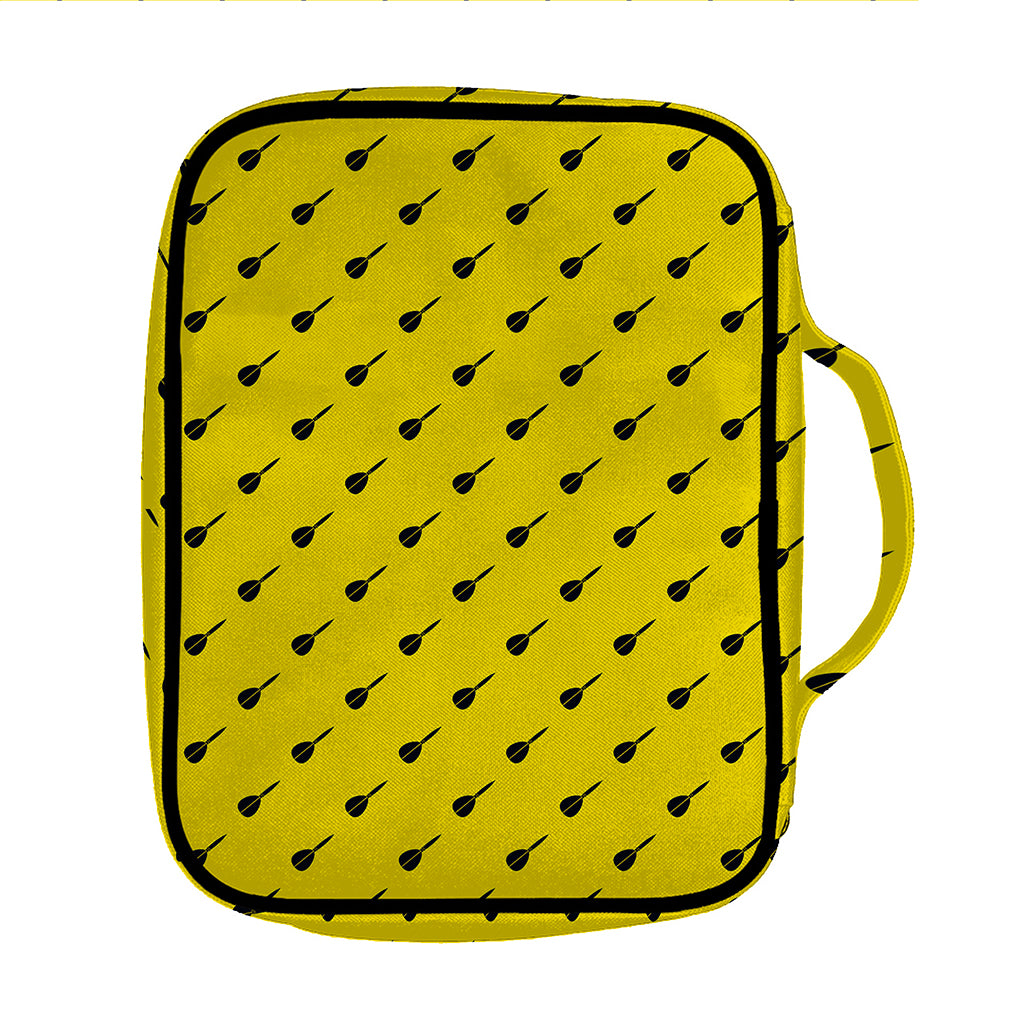 Yellow And Black Dart Pattern Print Front Pocket Bible Bag