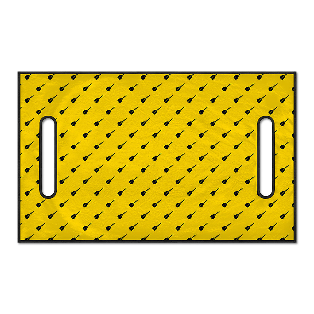 Yellow And Black Dart Pattern Print Golf Cart Seat Cover